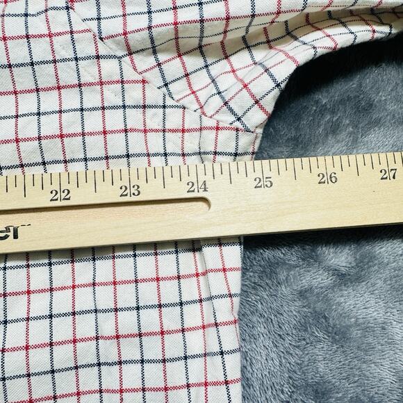 Polo Ralph Lauren Shirt Mens XL White Red Blue Check Casual Button Up Preppy VTG - Picture 6 of 9